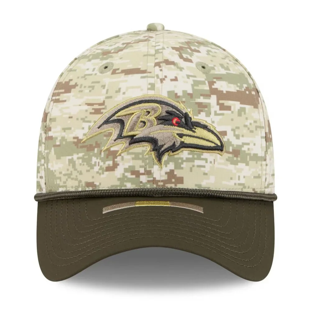 Men's Baltimore Ravens New Era Camo Salute to Service 39THIRTY Flex Hat M/L